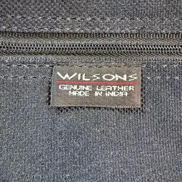 Wilsons Leather Rucksack Black Pebbled Leather Multi Pocket Travel Academia - Picture 2 of 13